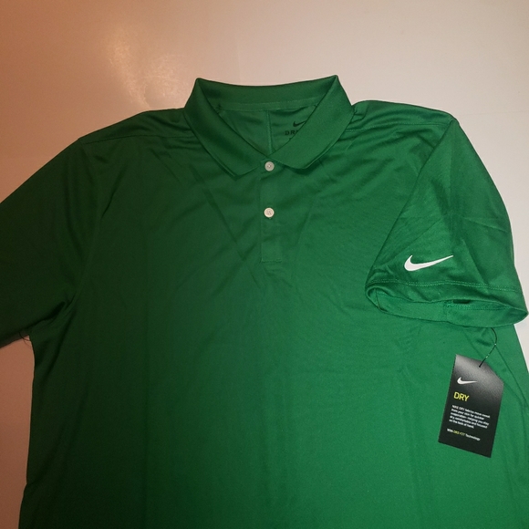dark green nike polo